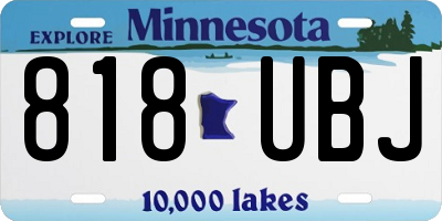 MN license plate 818UBJ
