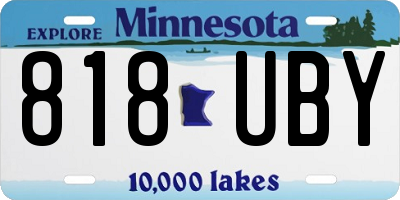 MN license plate 818UBY