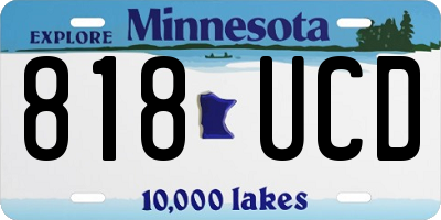 MN license plate 818UCD