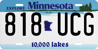 MN license plate 818UCG
