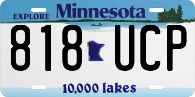 MN license plate 818UCP