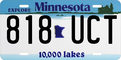 MN license plate 818UCT