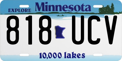 MN license plate 818UCV