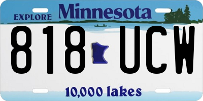 MN license plate 818UCW