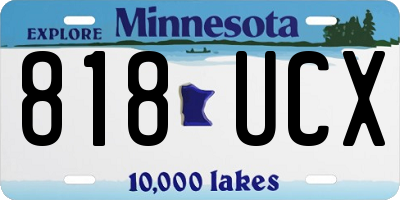 MN license plate 818UCX