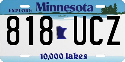 MN license plate 818UCZ
