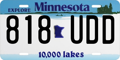 MN license plate 818UDD