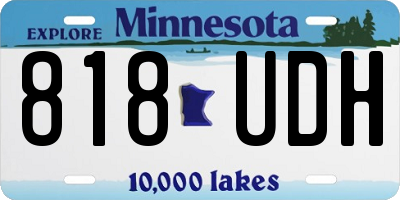 MN license plate 818UDH
