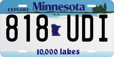 MN license plate 818UDI