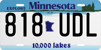 MN license plate 818UDL