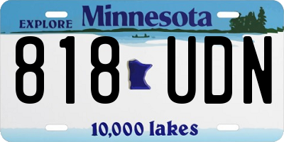 MN license plate 818UDN