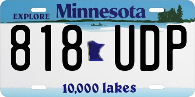 MN license plate 818UDP