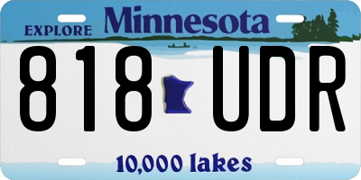 MN license plate 818UDR