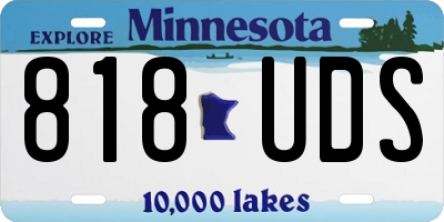 MN license plate 818UDS