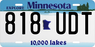 MN license plate 818UDT