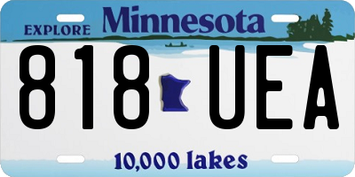 MN license plate 818UEA