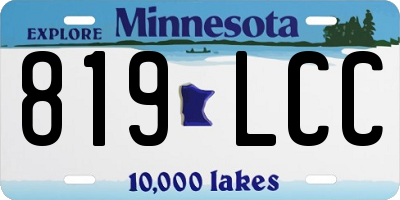 MN license plate 819LCC