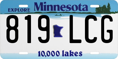 MN license plate 819LCG