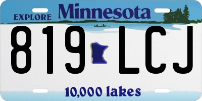 MN license plate 819LCJ