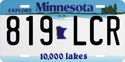 MN license plate 819LCR
