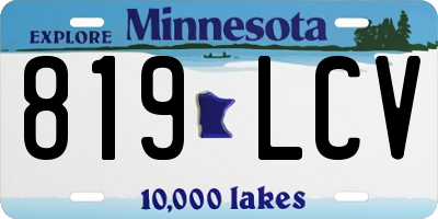 MN license plate 819LCV