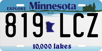 MN license plate 819LCZ