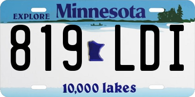 MN license plate 819LDI