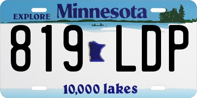 MN license plate 819LDP