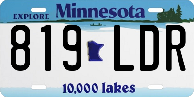 MN license plate 819LDR