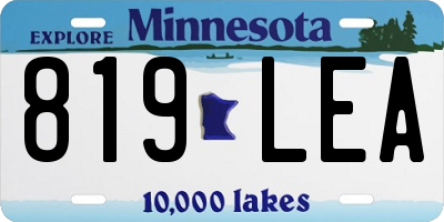MN license plate 819LEA