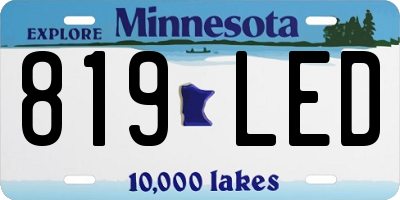 MN license plate 819LED