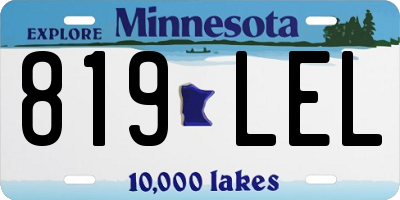 MN license plate 819LEL