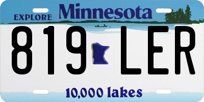 MN license plate 819LER