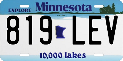 MN license plate 819LEV