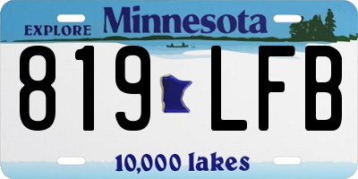 MN license plate 819LFB