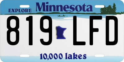MN license plate 819LFD