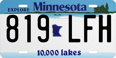 MN license plate 819LFH