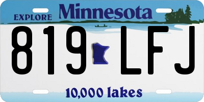 MN license plate 819LFJ