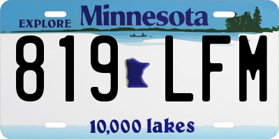 MN license plate 819LFM