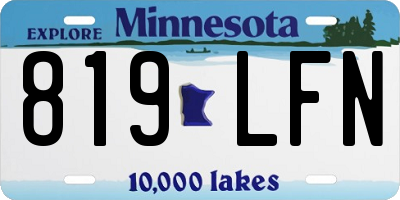 MN license plate 819LFN