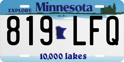 MN license plate 819LFQ