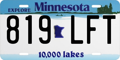 MN license plate 819LFT