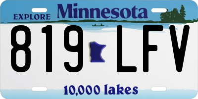 MN license plate 819LFV