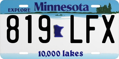 MN license plate 819LFX