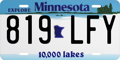 MN license plate 819LFY