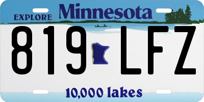 MN license plate 819LFZ
