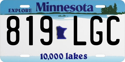 MN license plate 819LGC