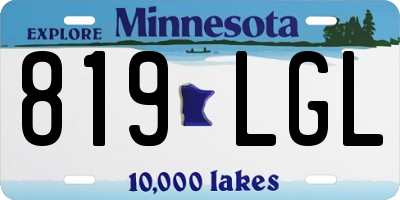 MN license plate 819LGL