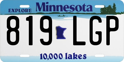 MN license plate 819LGP