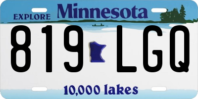 MN license plate 819LGQ